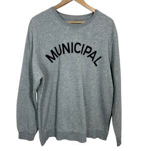 Municipal Sport Utility Gear Crewneck Sweatshirt Mens XL Heathered Gray Pullover